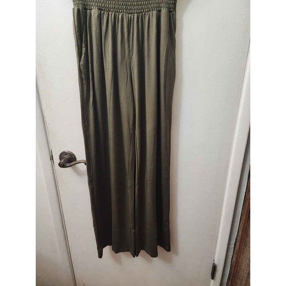 UEU Womens Yoga wide leg pull on comfy pants loose stretchy waist Small